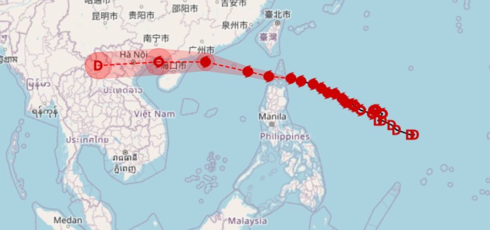อัปเดตพายุไต้ฝุ่น 'รากาซา' 5 จังหวัด ระวังฝนตกหนัก