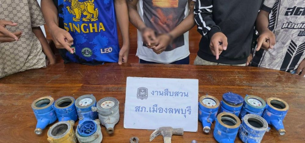 รวบยกแก๊งขโมยมิเตอร์น้ำ จ.ลพบุรี พบเป็น ดช.วัย 13-14 ปี หาเงินซื้อยาเสพติด-แต่งรถ