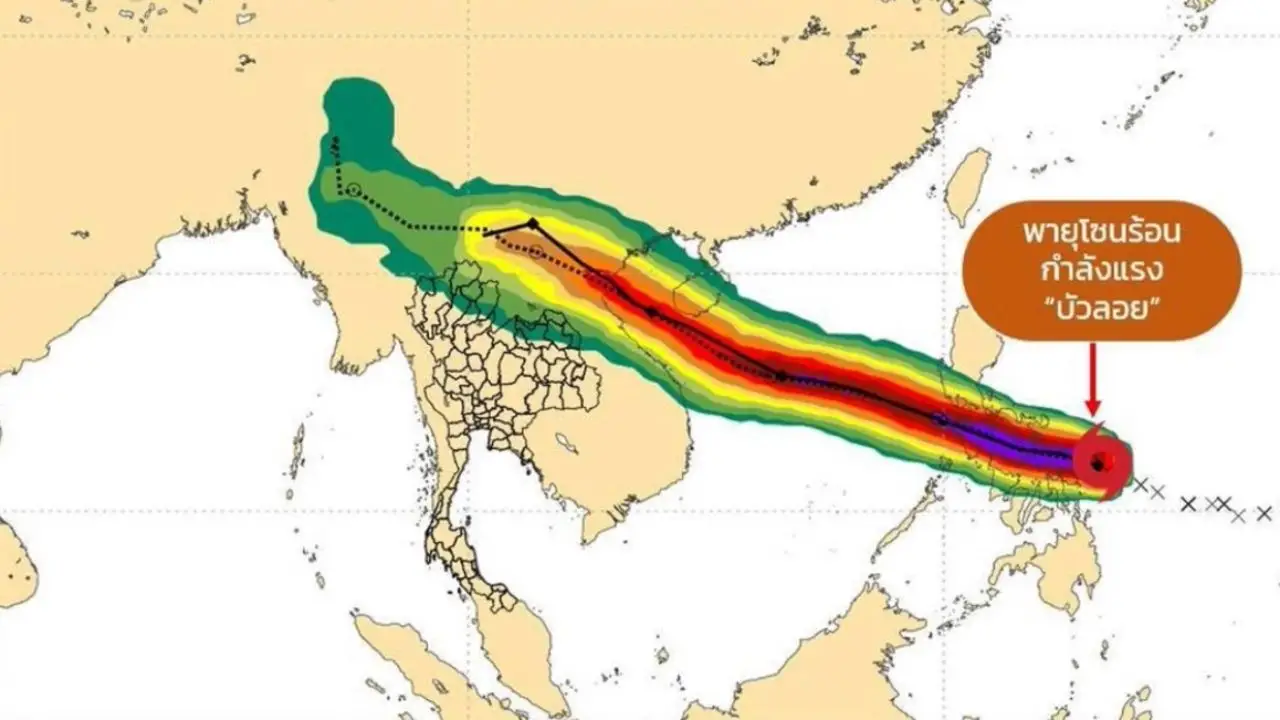 กรมอุตุฯ ประกาศฉบับ 2 'พายุบัวลอย' มรสุมกำลังแรง ทำไทยฝนตกหนักถึงหนักมาก