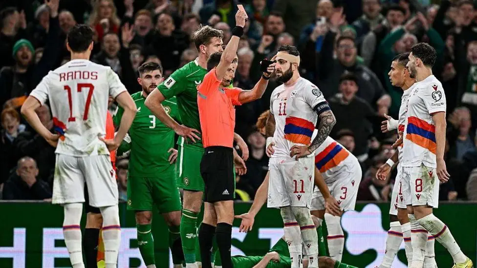 Armenia captain 'lost his head' - Republic of Ireland's Azaz on red card