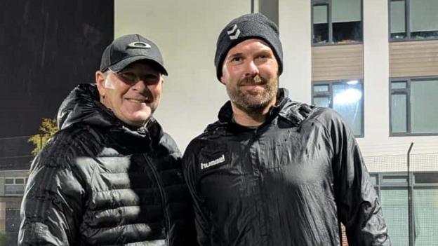 'Quite cute' and 'in sync' - the father-son duo in non-league dugout