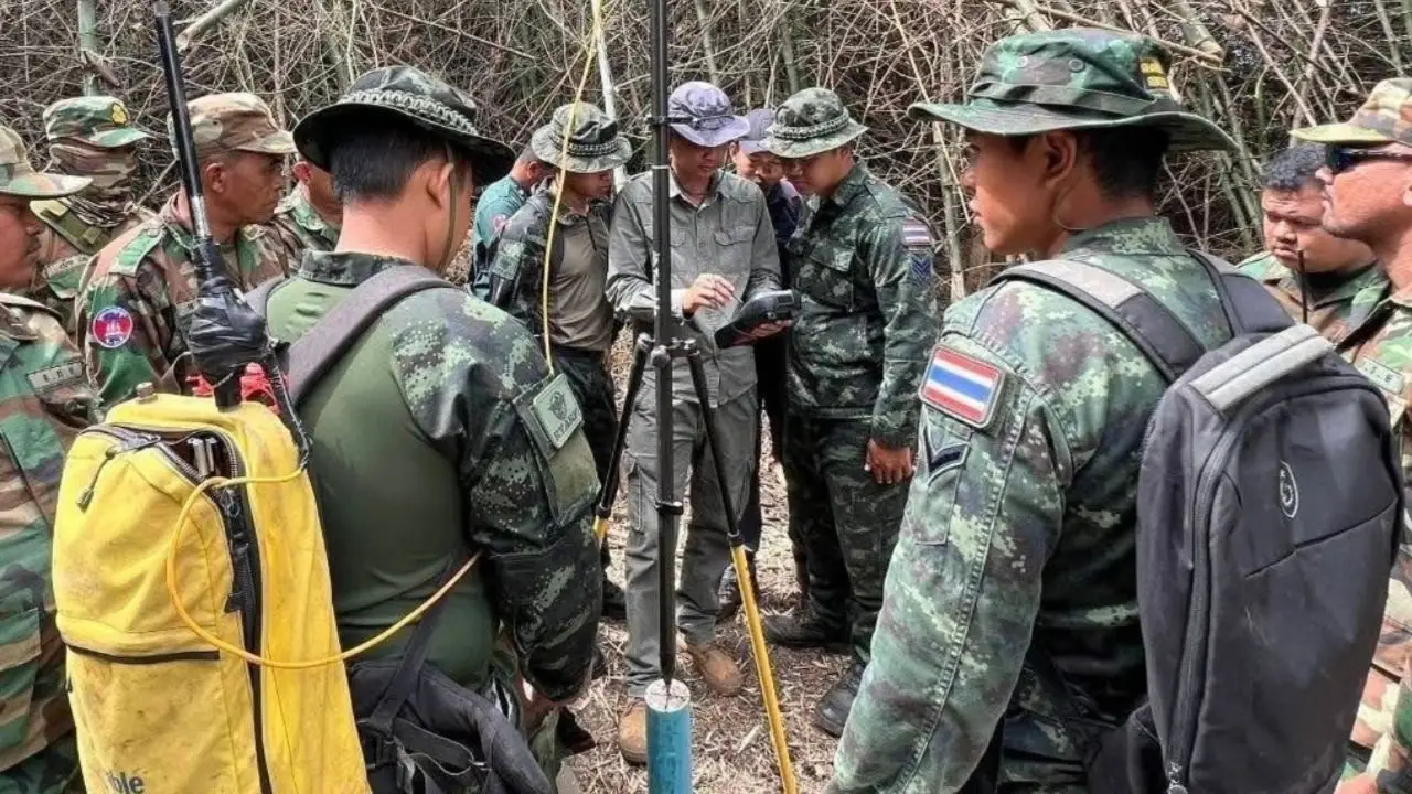 ไทย–กัมพูชา เดินหน้ารังวัดหมุด GCP บินโดรนถ่ายภาพชายแดนสระแก้ว