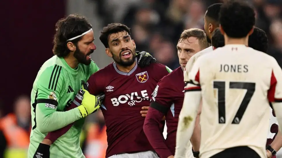 Paqueta criticises FA after red card against Liverpool