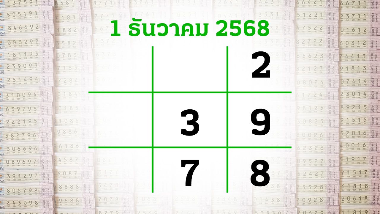 โค้งสุดท้ายหวย 'เลขเด็ดงวดนี้' 1/12/68 ลุ้นโชคได้ที่ไทยรัฐทีวี-ไทยรัฐออนไลน์